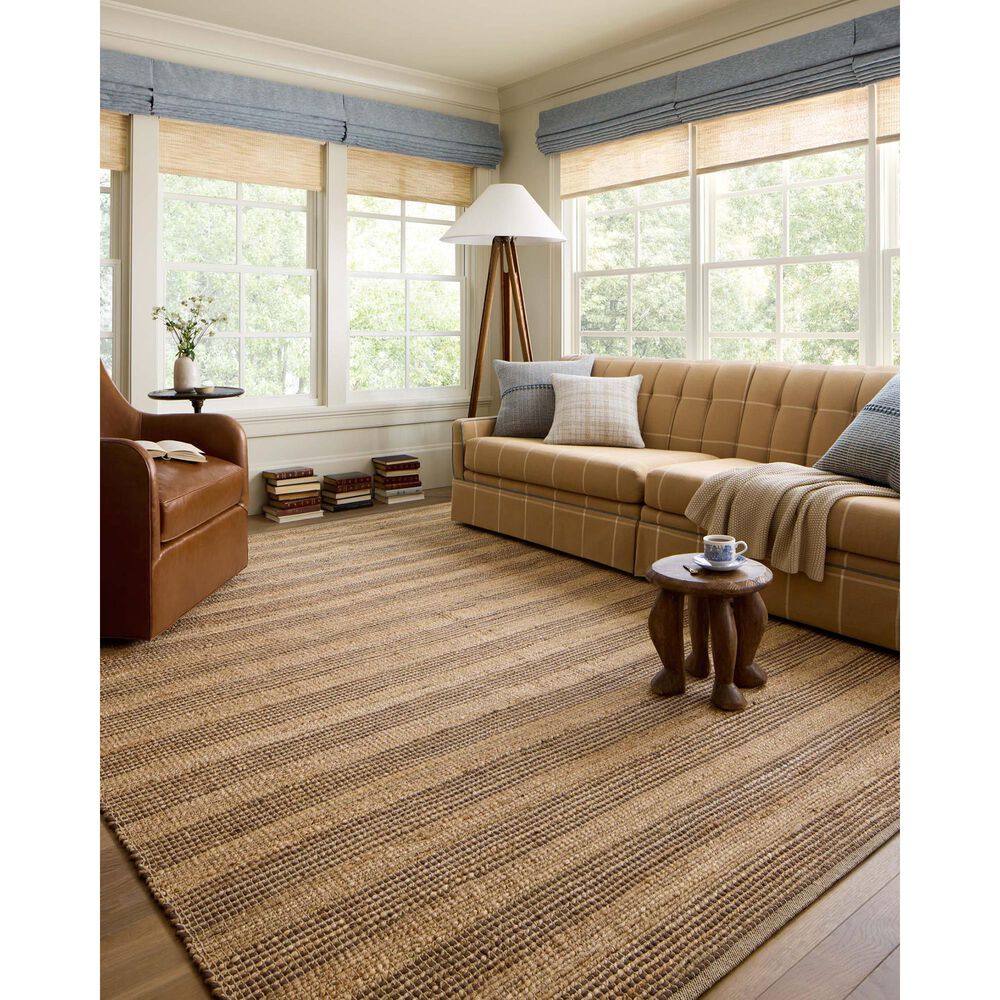 Chris Loves Julia x Loloi Judy 7&#39;9&quot; x 9&#39;9&quot; Natural and Chocolate Area Rug, , large