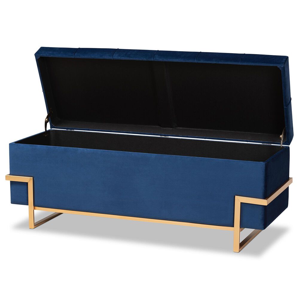 Baxton Studio Parker Storage Ottoman in Navy Blue, , large