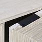 Classic Home Flint 4-Door Sideboard in Coastal White and Black, , large