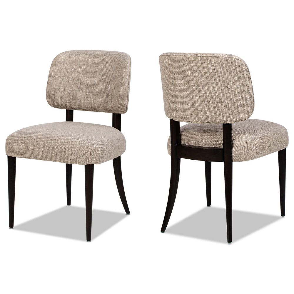 Jennifer Taylor Home Harriet Side Chair with Merino Gray Cushion in Dark Espresso (Set of 2), , large