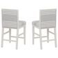 Linon Home Decor Regina Counter Stool with Light Grey Cushion in White (Set of 2), , large