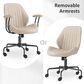 HOMLUX Mid Back Ergonomic Office Chair with Suede Leather in Beige, , large