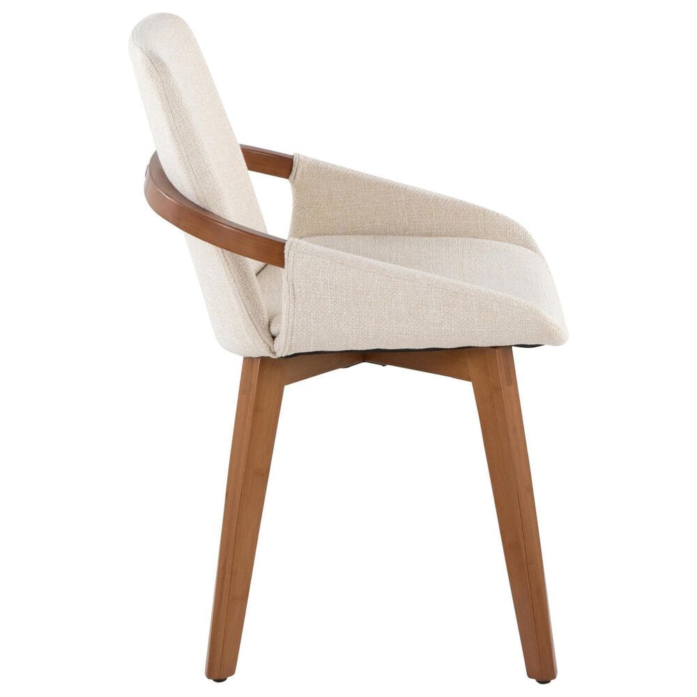 LumiSource Cosmo Accent Chair with Fabric Cushion in Cream, , large