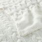 Peacock Alley Cozy Cable Knit Throw Blanket in White, , large
