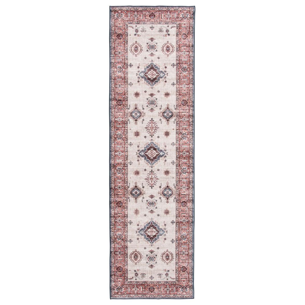 Central Oriental Rugease Velveteen Raquel Red and Beige 2"3" x 6" Runner, , large