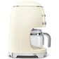 Smeg 47.34 Oz Drip Coffee Maker in Cream and Polished Chrome, , large