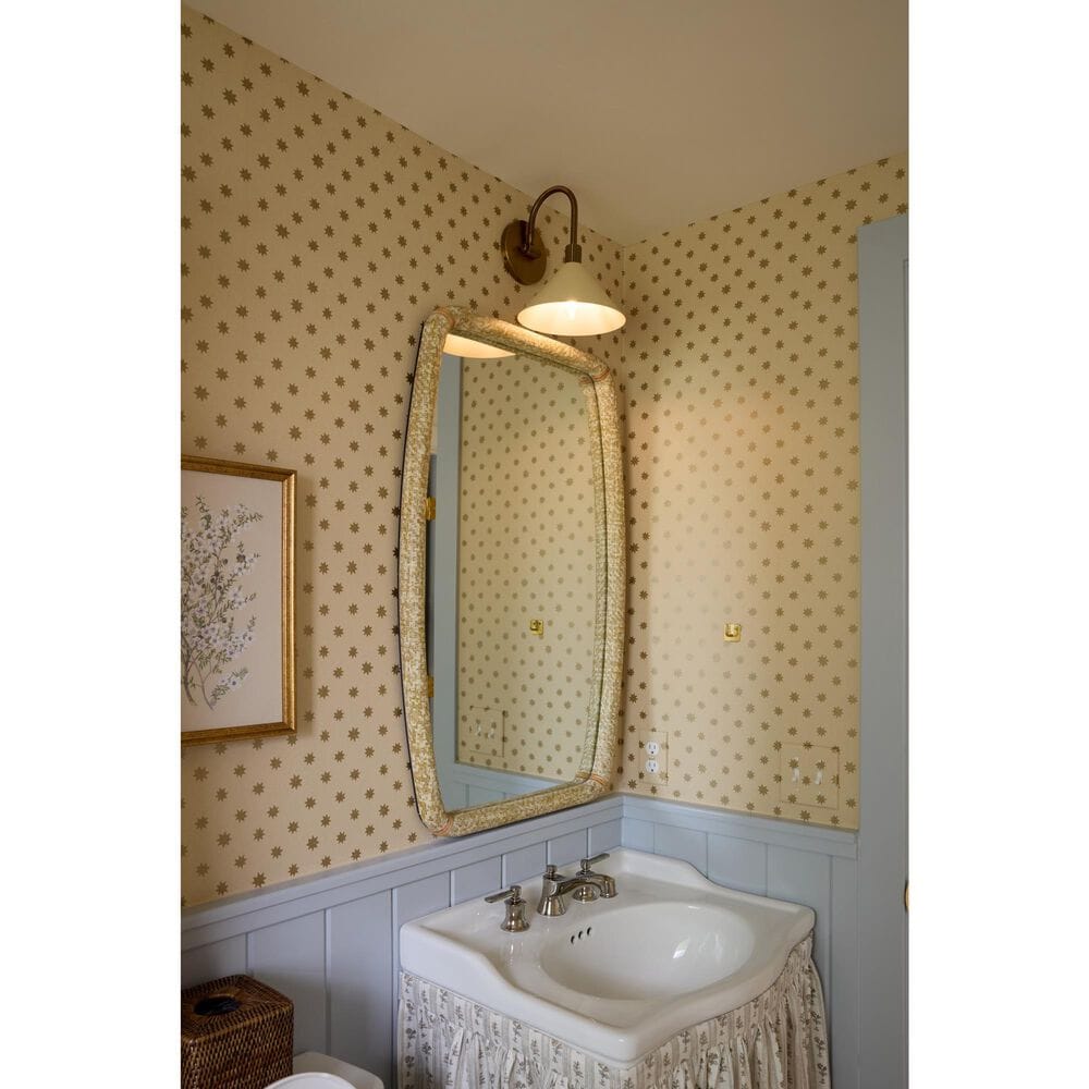 Troy Lighting Jovani 1-Light Bath Vanity in Patina Brass and Soft Sand, , large
