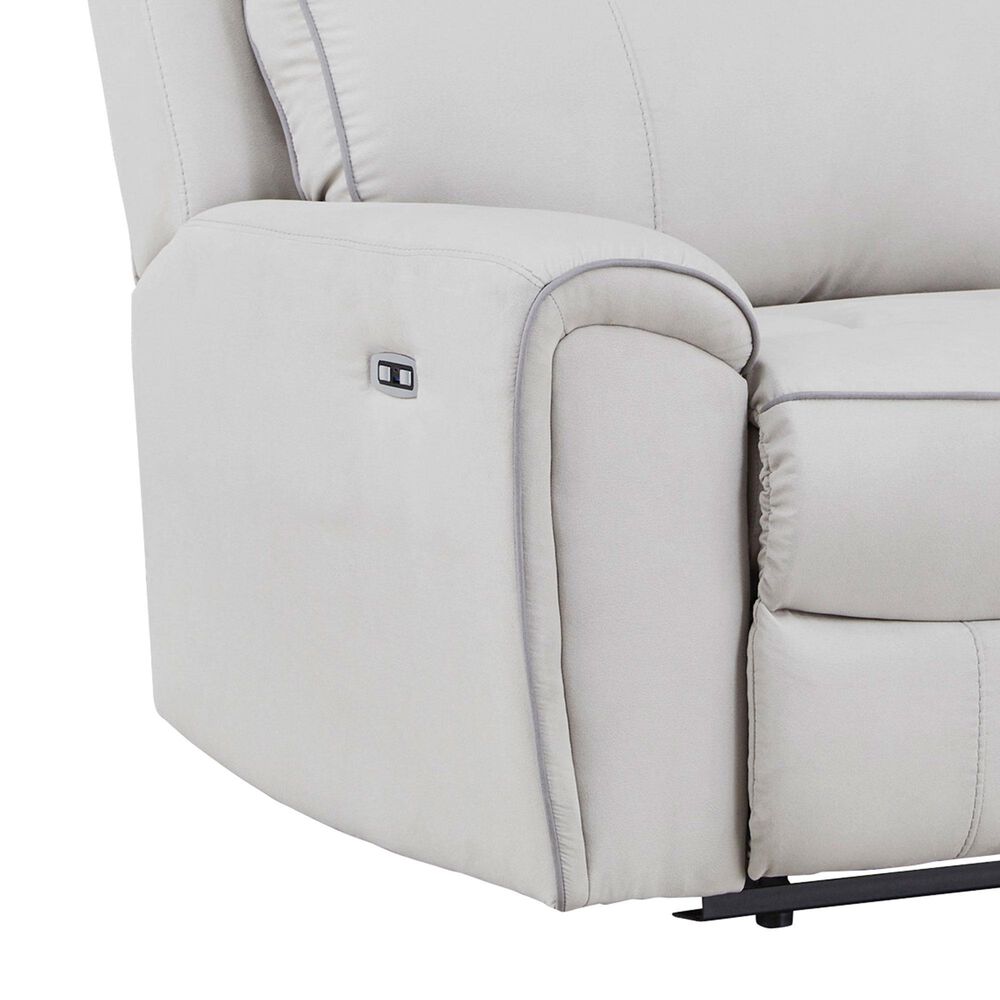 Ashley Social Pointe 2-Piece Power Symmetrical Reclining Loveseat in Pearl and Ash, , large