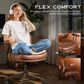 HOMLUX Executive Office Chair with Suede Fabric Cushion in Dark Brown, , large