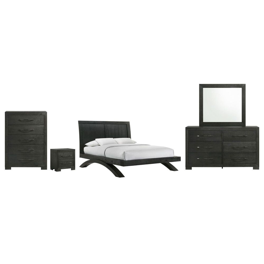 Mayberry Hill Allan 5-Piece Full Platform Bedroom Set in Black, , large