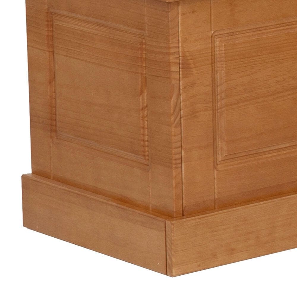 Linon Home Decor Tobin Backless Nook in Caramel, , large