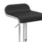 CorLiving Modern Adjustable Foot Rest Barstool with Black Cushion (Set of 2), , large