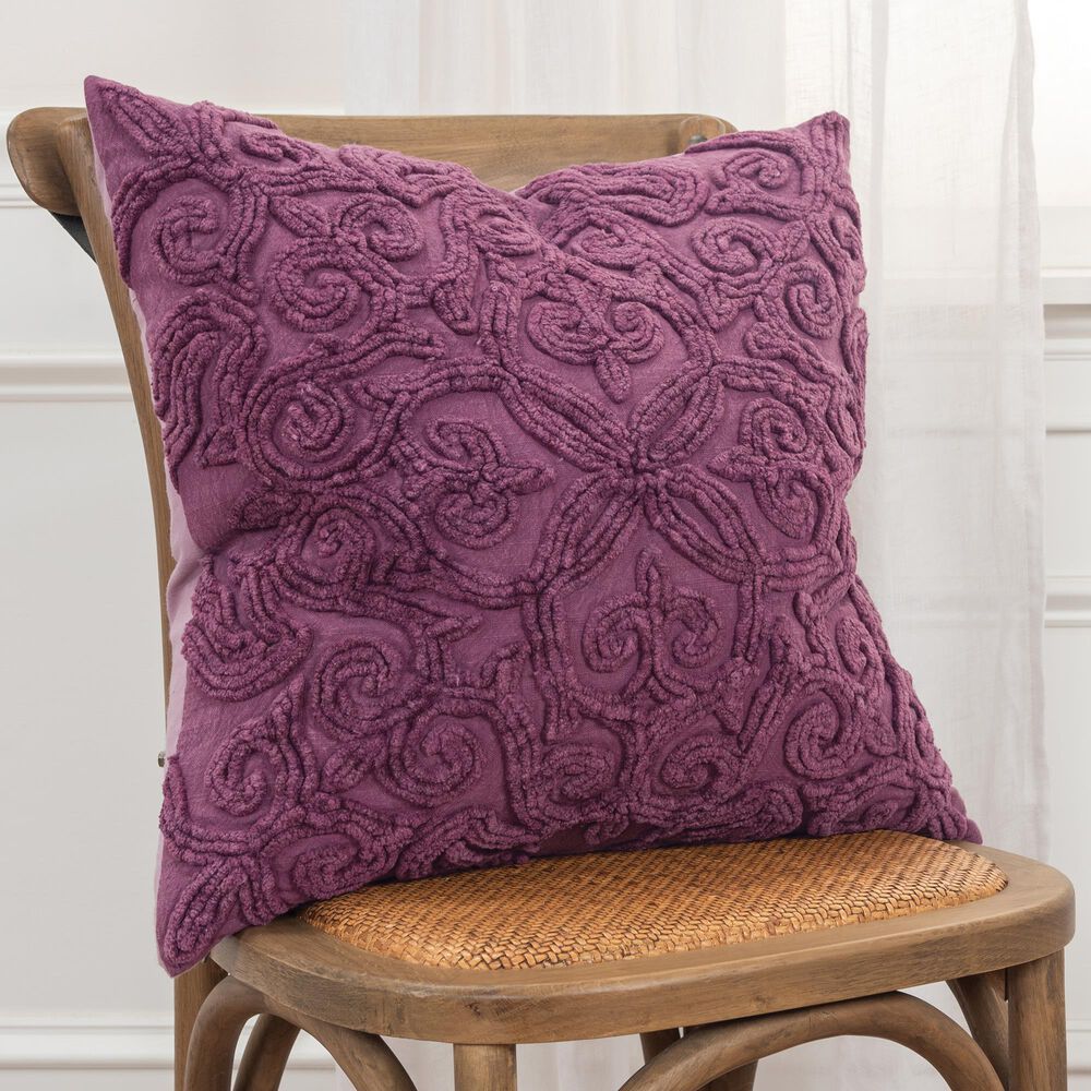 Rizzy Home Solid 20" Pillow Cover in Purple, , large