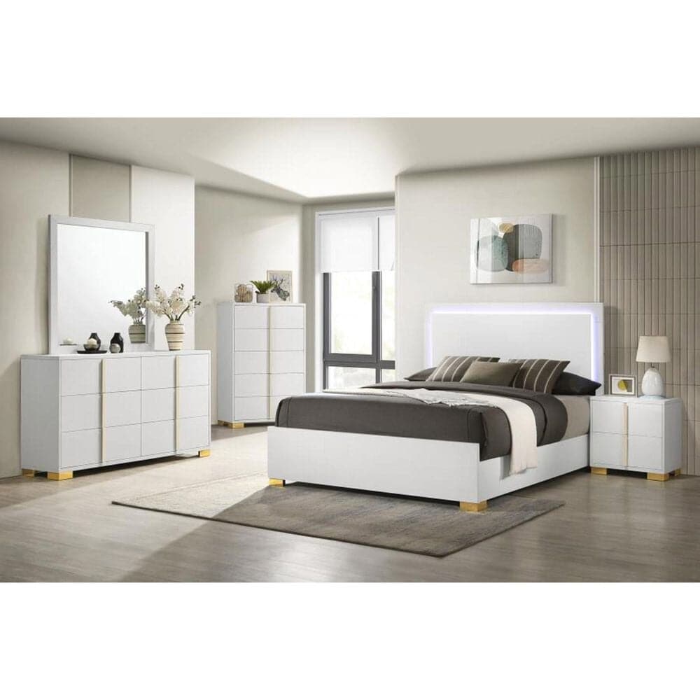 Pacific Landing Marceline 3-Piece Queen Bedroom Set in White, , large