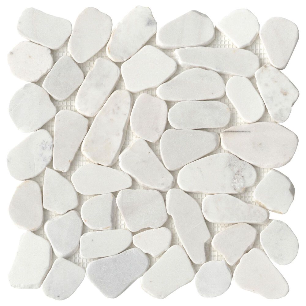 Emser Opuscar White 12" x 12" Honed Natural Stone Mosaic Sheet, , large