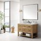 James Martin Vanities Breckenridge 48" Single Bathroom Vanity in Light Natural Oak with 3 cm Victorian Silver Quartz Top and Rectangular Sink, , large