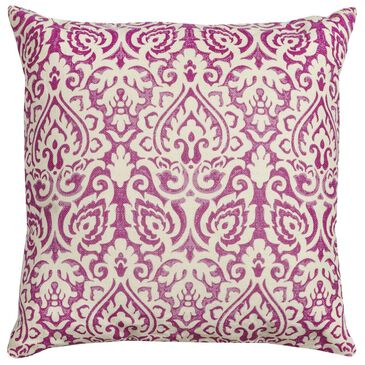Rizzy Home 22" x 22" Damask Down Pillow in Pink and White, , large