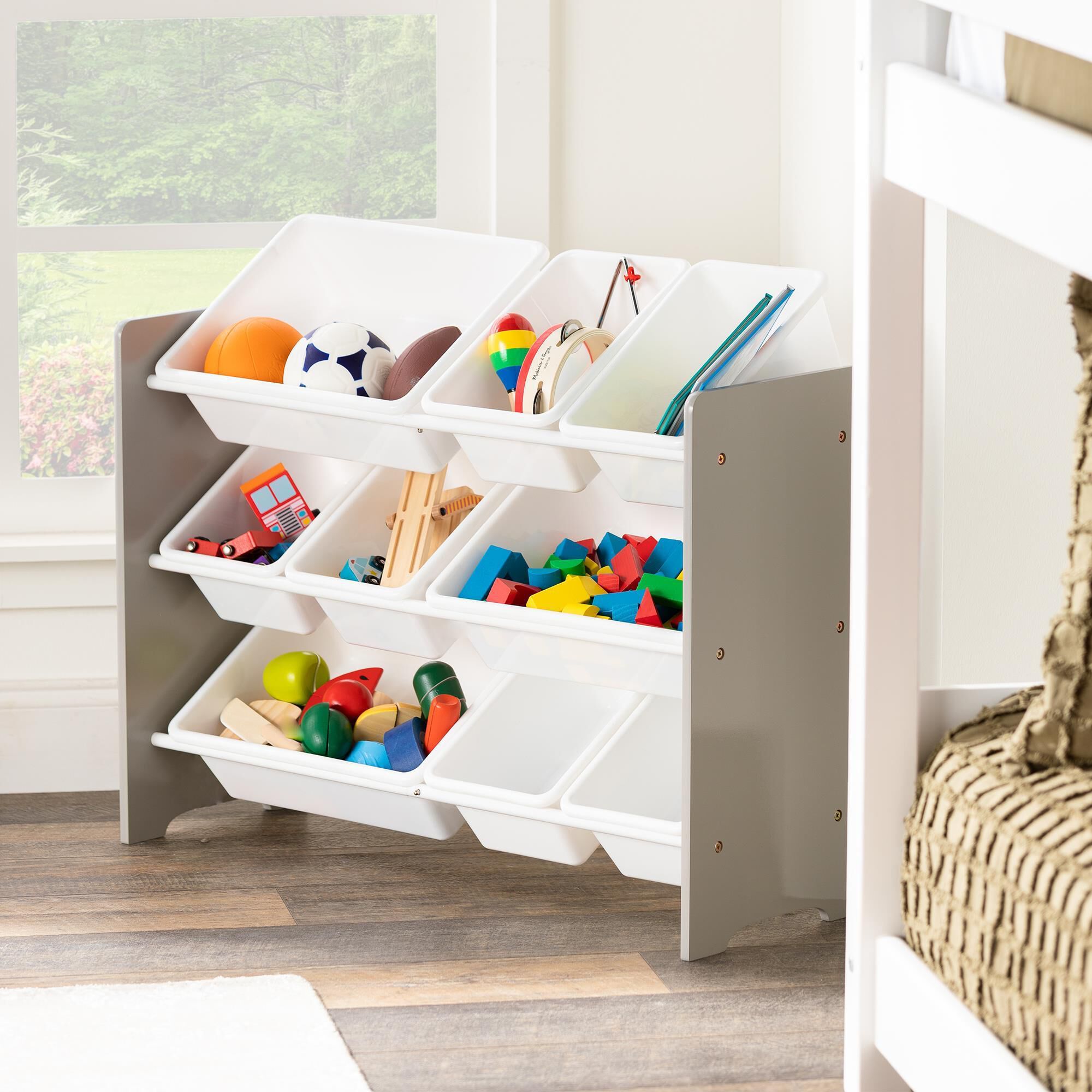 Delta Children Mysize 9 Bin Organizer in Gray