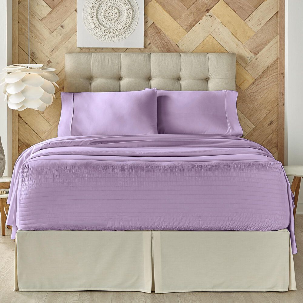 J. Queen New York Royal Fit 4-Piece Full Sheet Set in Lilac, , large