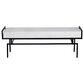 Slatehouse Zara Metal and Upholstered Bench in Black, , large