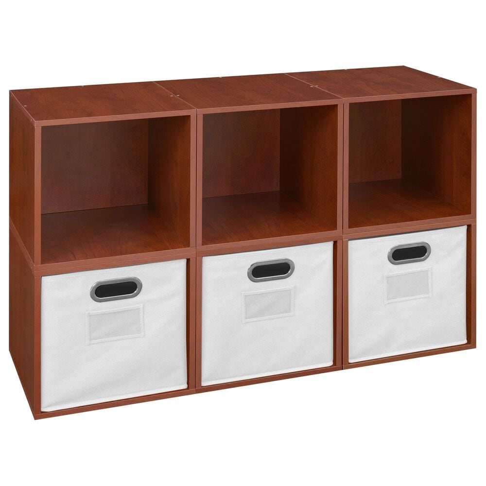 Regency Global Sourcing Niche Cubo 9-Piece Storage Set in Cherry and White, , large