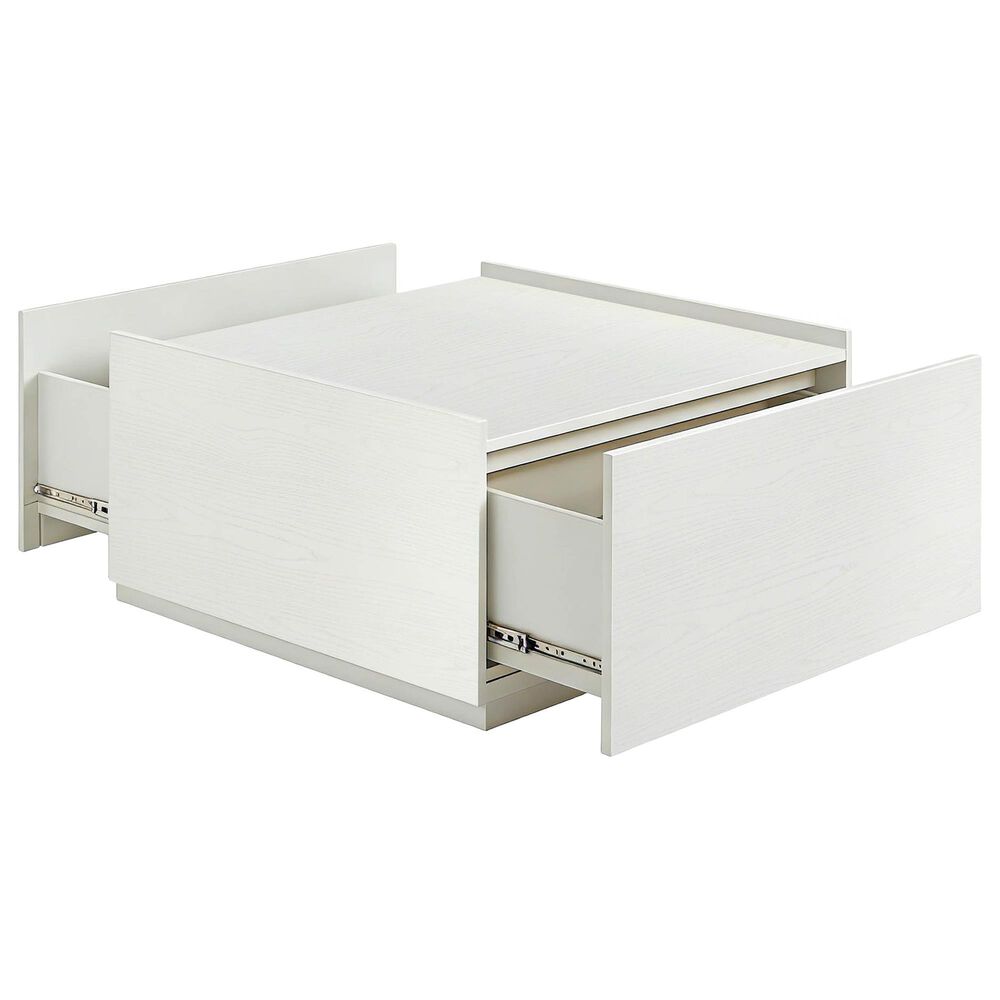 Furniture of America Elovier Coffee Table with Storage Drawers in White, , large