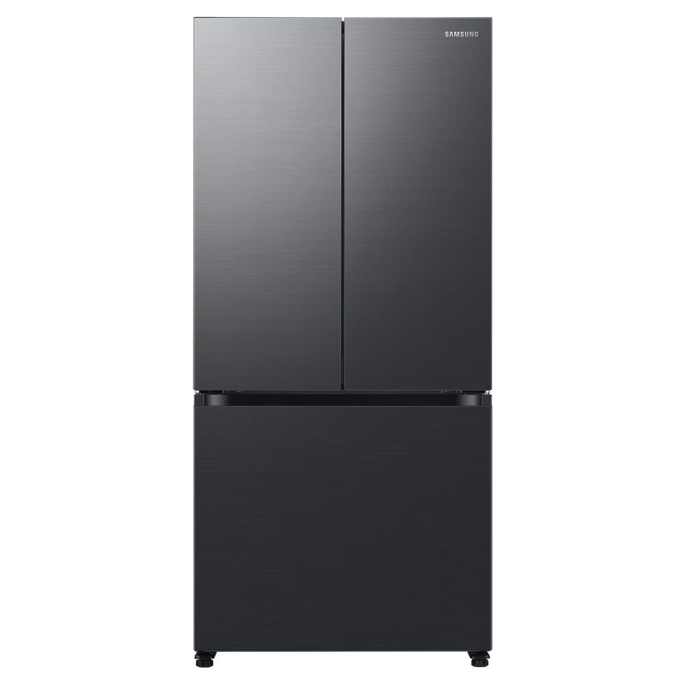 Samsung 17.5 Cu. Ft. 3-Door French Door Refrigerator in Black Caviar Matt, , large