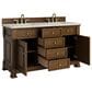 James Martin Vanities Brookfield 60" Double Bathroom Vanity in Honey Oak with 3 cm Victorian Silver Quartz Top and Rectangular Sinks, , large