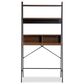 Baxton Studio Palmira Desk with Shelves in Walnut Brown and Black, , large
