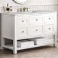 James Martin Vanities Breckenridge 48" Single Bathroom Vanity in Bright White with 3 cm Eternal Jasmine Pearl Silestone Top, Rectangular Sink and FreePower Wireless Charger, , large