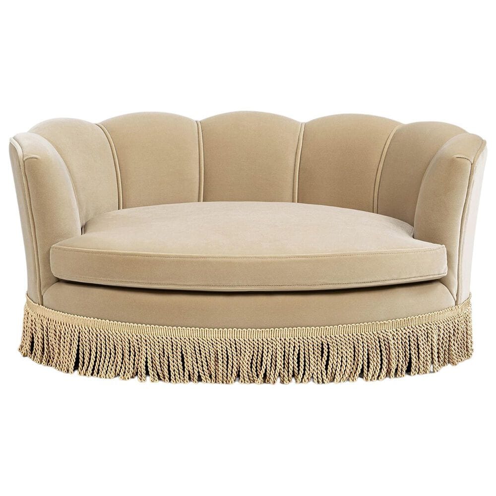 Jennifer Taylor Home Clara 34.5" Scalloped Pet Sofa Bed in Fawn Brown, , large