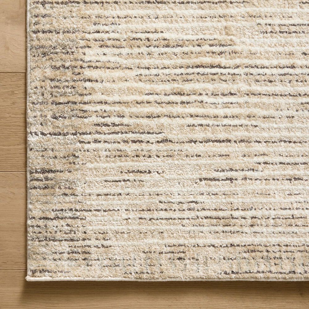 Loloi Bleecker Sand and Charcoal 4&#39; x 6&#39; Area Rug, , large
