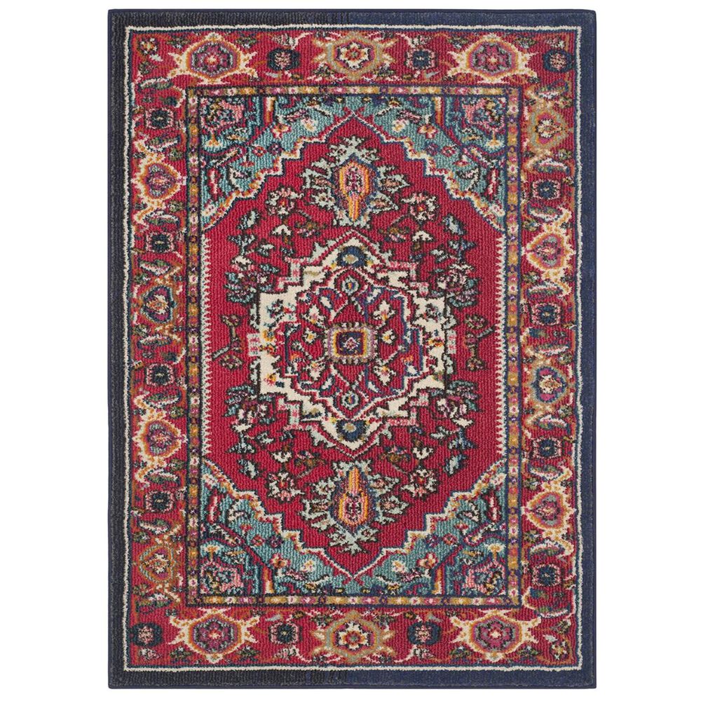 Safavieh Monaco MNC207C-3 3&#39; x 5&#39; Red/Turquoise Area Rug, , large