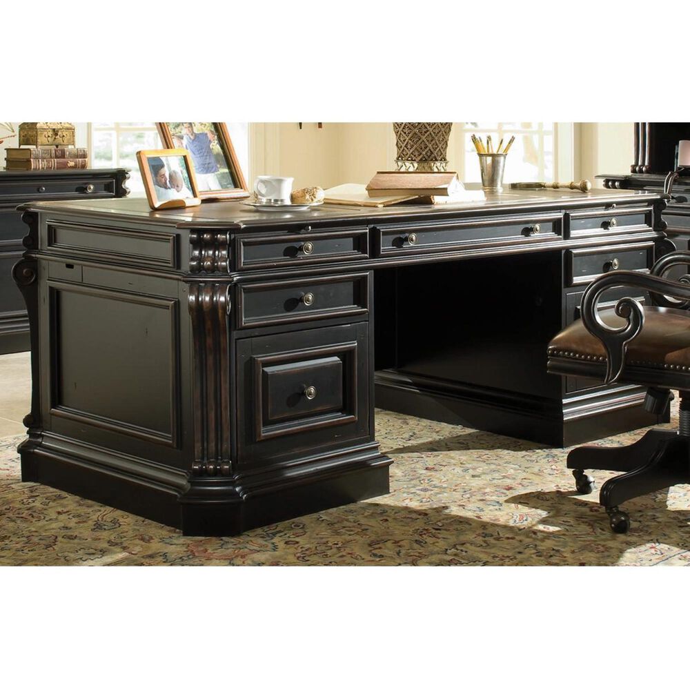 Hooker Furniture Telluride 76" Executive Desk in Black, , large
