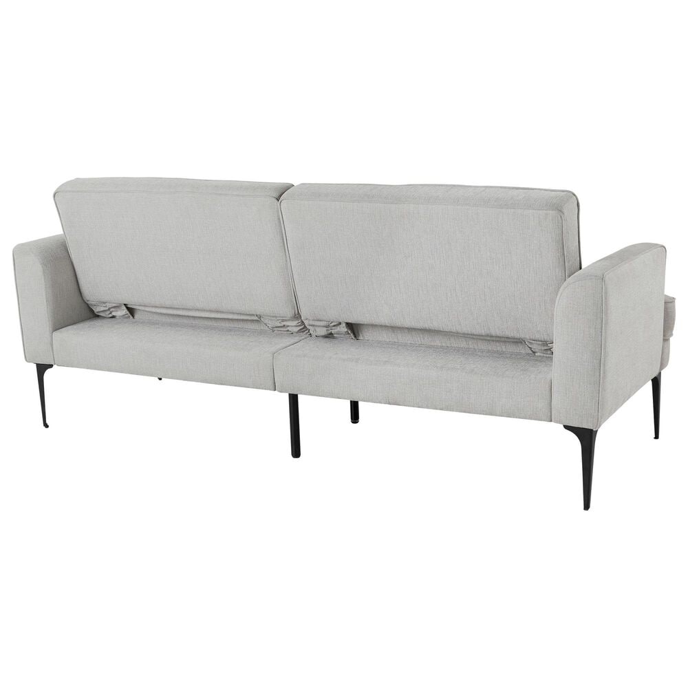Lifestyle Solutions Paulie Convertible Sofa with Gray Cushion in Black, , large