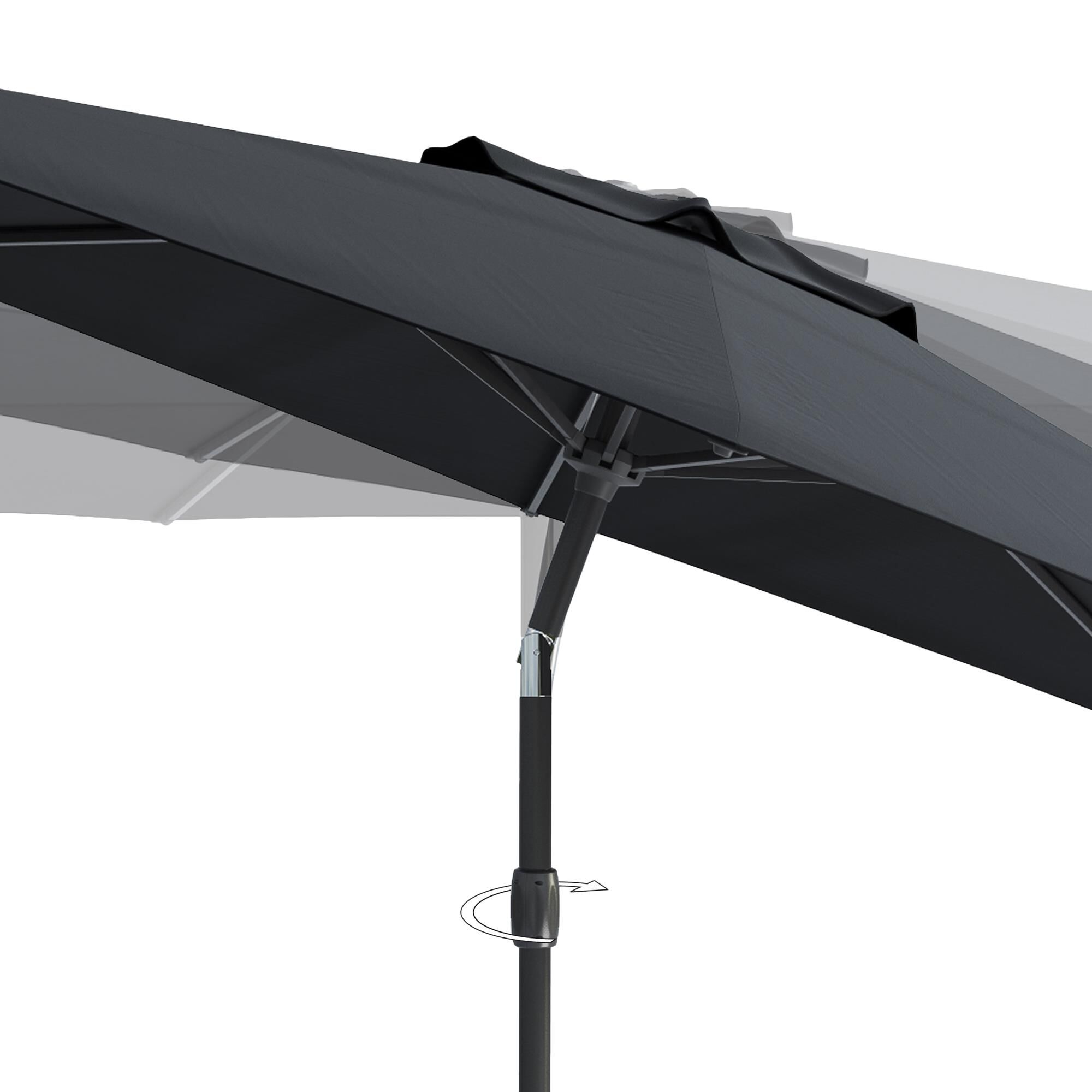 Wind resistant parasol clearance