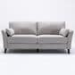 HOMLUX 77"W Woven Fabric Sofa with Pocket Coil Seating, Solid Wood Legs in Light Grey, , large