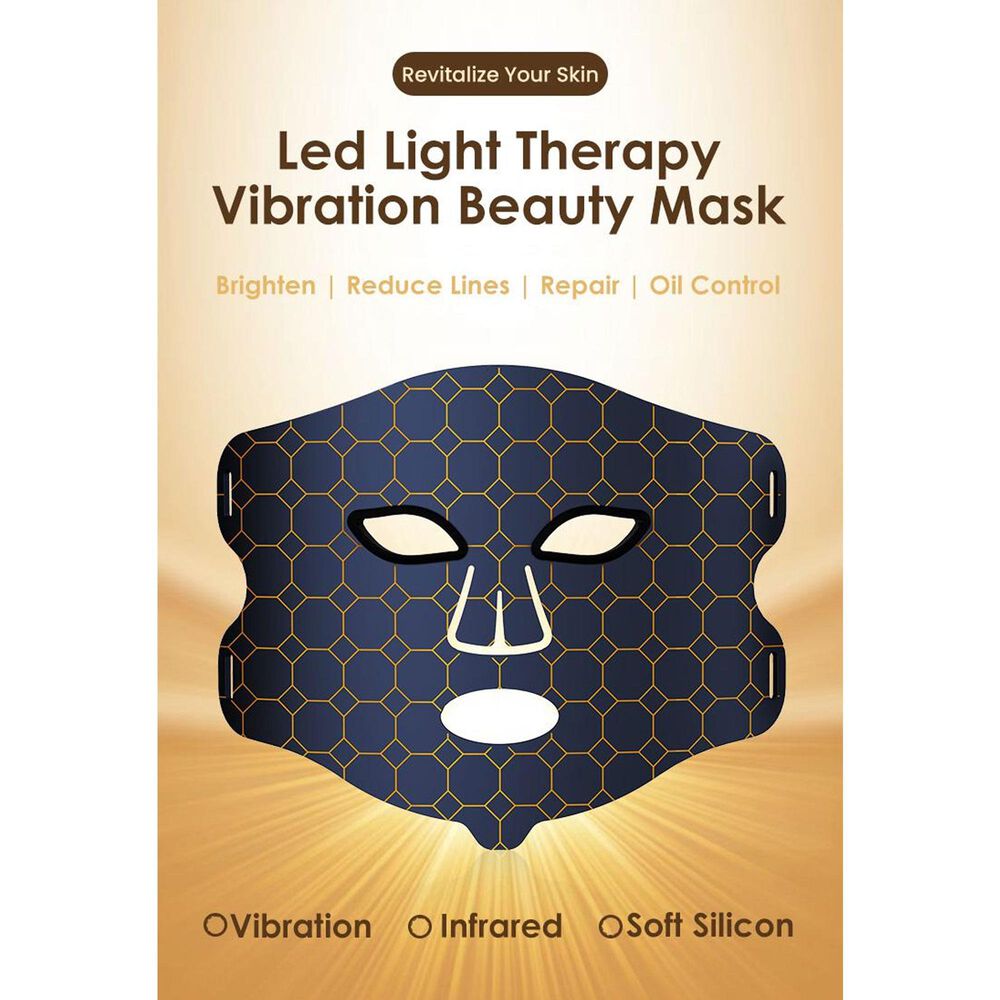 EZlife Red Light Therapy Mask with Vibration in Black, , large