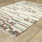 Oriental Weavers Axis Abstract 7"10" x 10"10" Ivory Area Rug, , large