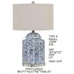 Porch View Petal and Plume Porcelain Table Lamp in Blue and White, , large