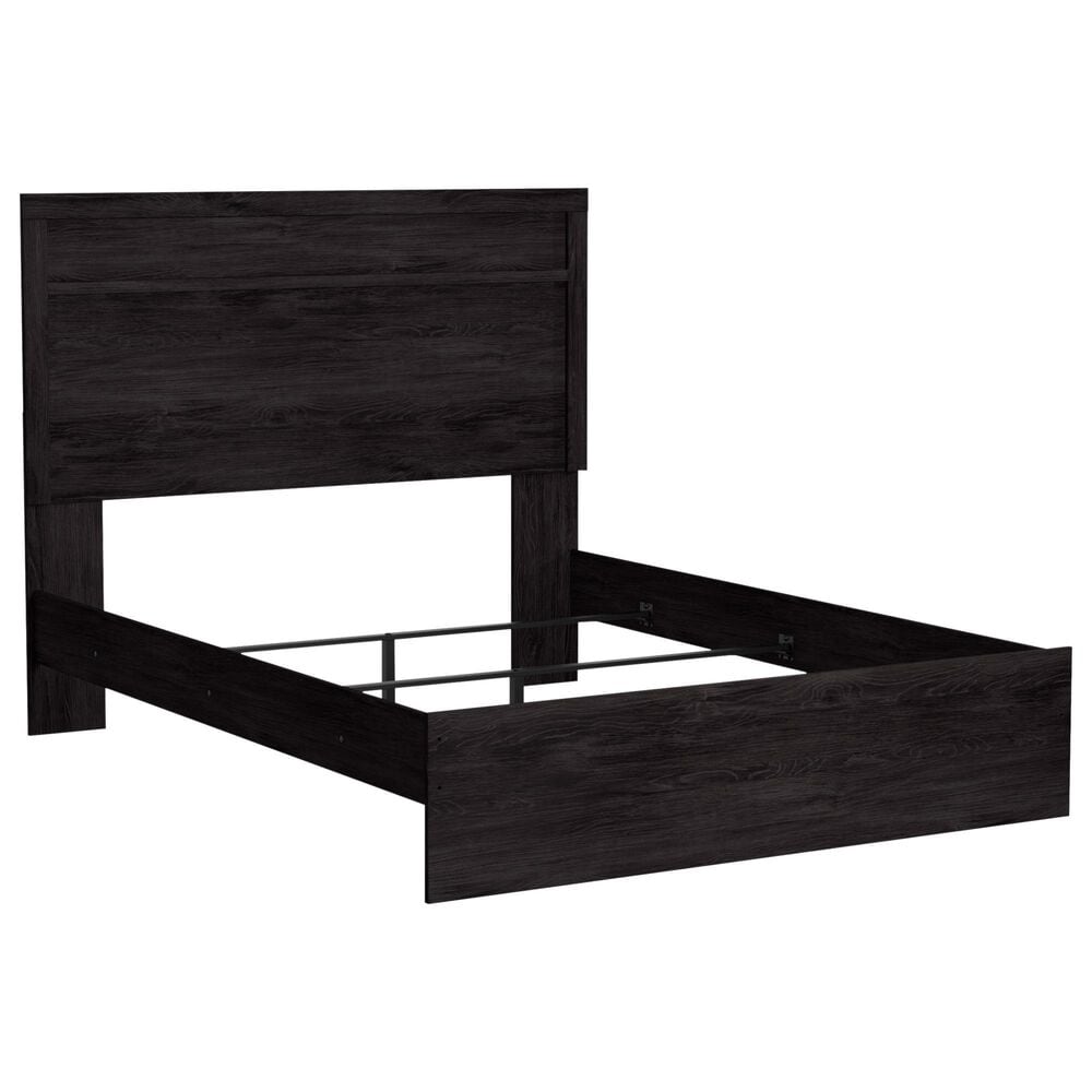 Ashley Belachime Queen Panel Bed with Two Nightstands in Dark Charcoal, , large