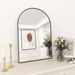 HOMLUX 24" x 36" Arched Mantle Mirror in Black, , large