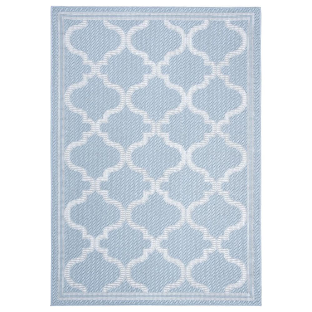 Safavieh Bermuda BMU810M 5"3" x 7"6" Light Blue and Ivory Indoor/Outdoor Area Performance Rug, , large