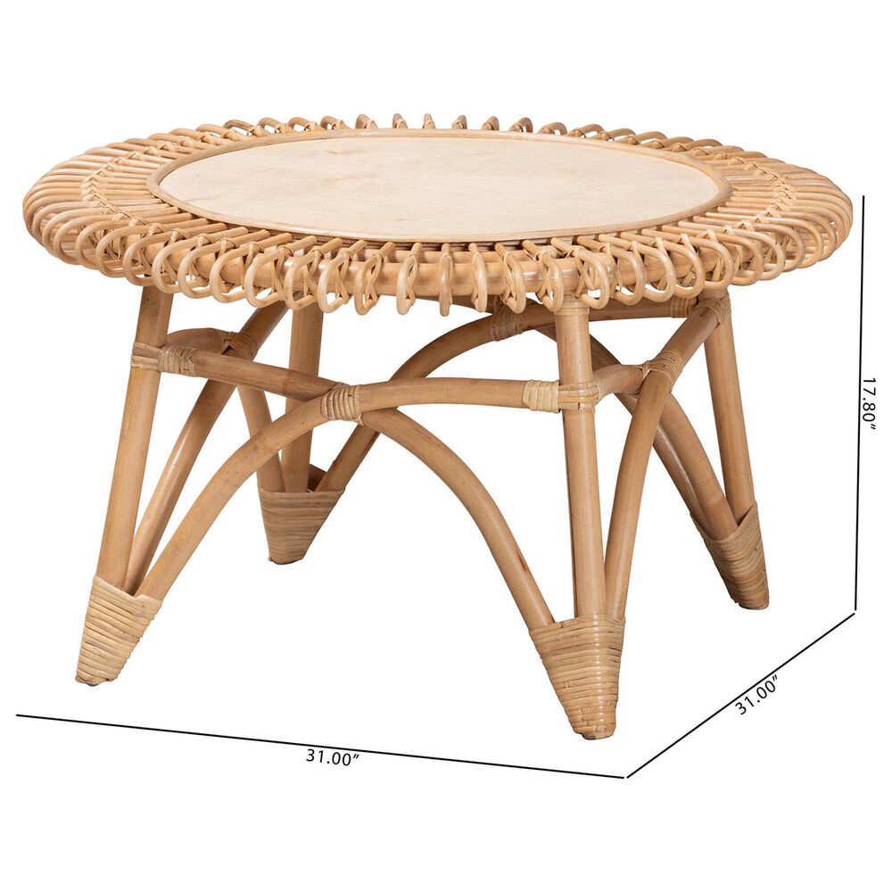 Baxton Studio Elani Coffee Table in Natural Brown and Light Brown, , large