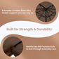 HOMLUX 10" Patio Umbrella in Dark Brown, , large
