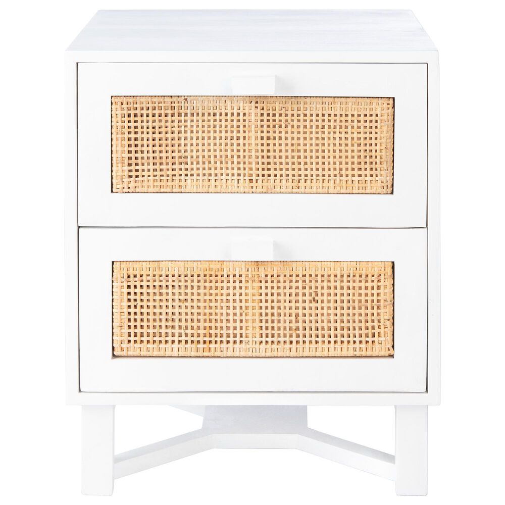 Safavieh Brylin 2-Drawer Nightstand in White, , large