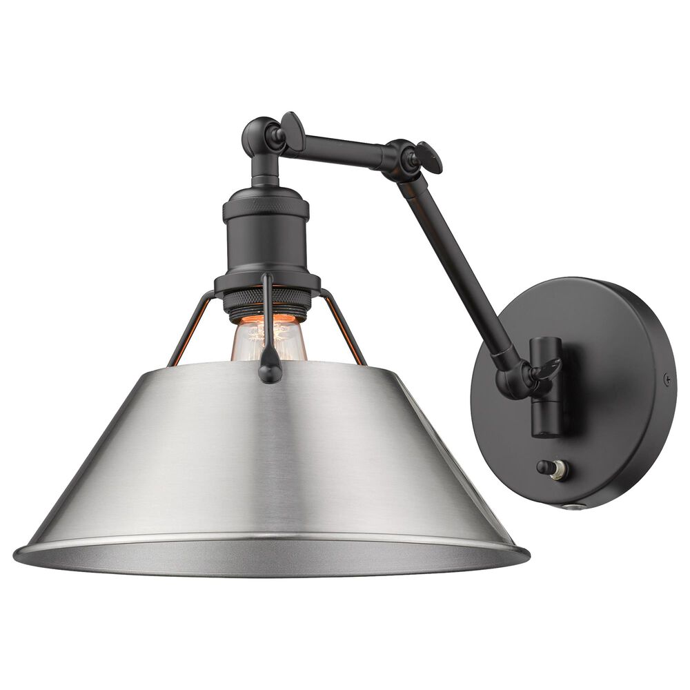 Golden Lighting Orwell 1-Light Wall Sconce in Matte Black and Navy, , large