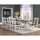 Golden Wave Furniture Mountain Retreat 7-Piece Rectangular Dining Set in Dark Mocha and Antique White, , large