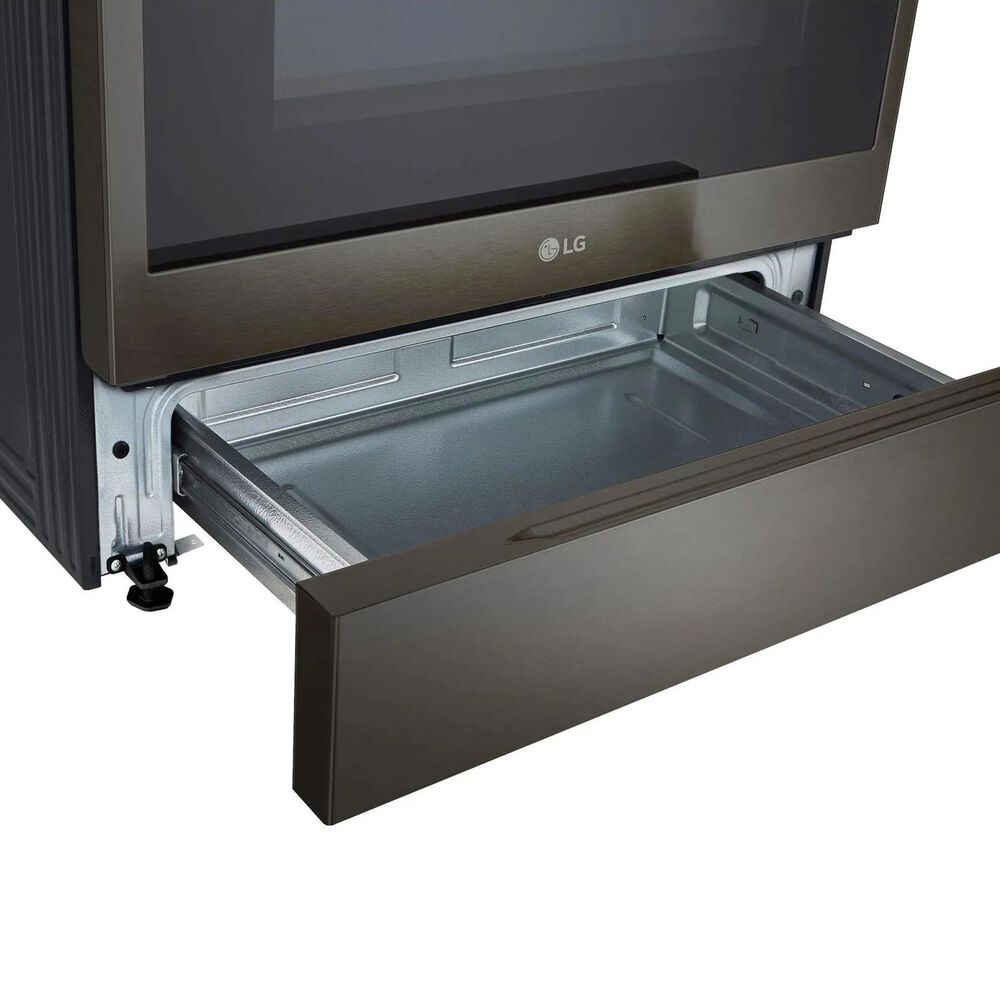 LG 2-Piece Kitchen Package with 6.3 Cu. Ft. Smart Slide-In Gas Range and 2.1 Cu. Ft. Smart Over-the-Range Microwave in Black Stainless Steel, , large