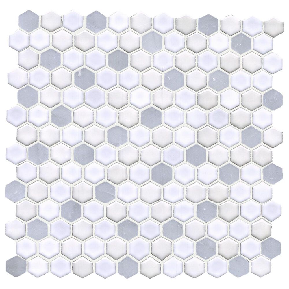 Soci Cityscape Seabrook Hexagon 12" x 12" Ceramic Mosaic Sheet, , large